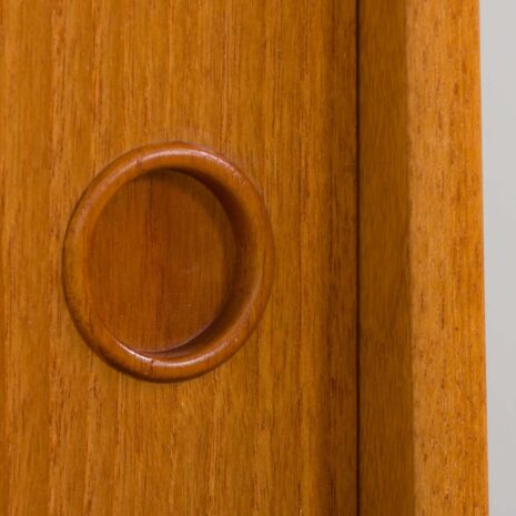 22357 Scandinavian Ergo teak wall unit w. modular shelving by J. Texman for Blindheim Møbelfabrikk, 1960s-8 Scandinavian Ergo teak wall unit w