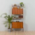 Scandinavian Ergo freestanding teak wall unit w