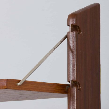 22358 Scandinavian Ergo freestanding teak wall unit w. modular shelving system by J. Texman for Blindheim Møbelfabrikk, 1960s-13 Scandinavian Ergo freestanding teak wall unit w