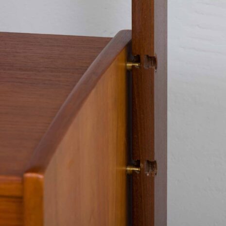 22358 Scandinavian Ergo freestanding teak wall unit w. modular shelving system by J. Texman for Blindheim Møbelfabrikk, 1960s-14 Scandinavian Ergo freestanding teak wall unit w