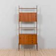 Scandinavian Ergo freestanding teak wall unit w