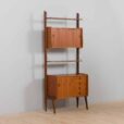 Scandinavian Ergo freestanding teak wall unit w
