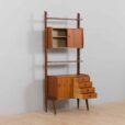 Scandinavian Ergo freestanding teak wall unit w