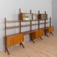 Scandinavian bay Ergo teak wall unit w