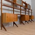Scandinavian bay Ergo teak wall unit w