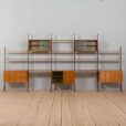 Scandinavian bay Ergo teak wall unit w