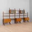 Scandinavian bay Ergo teak wall unit w