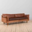 Vintage Danish Leather  seater cognac leather sofa s