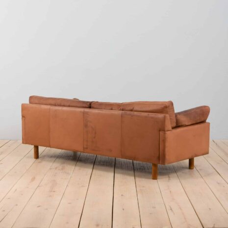 22362 Vintage Danish Leather 2 seater cognac leather sofa, 1960s-5 Vintage Danish Leather seater cognac leather sofa s