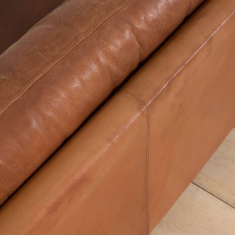 22362 Vintage Danish Leather 2 seater cognac leather sofa, 1960s-7 Vintage Danish Leather seater cognac leather sofa s