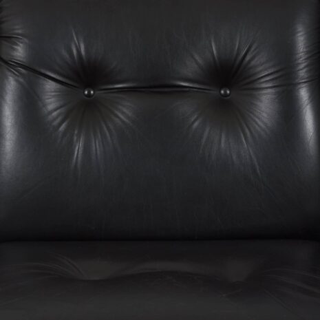 22365 Italian 3 seater vintage sofa in black leather-18 Italian seater vintage sofa in black leather