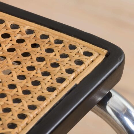 22370 Early production black Cesca chair by Marcel Breuer, Italy 1960s-11 Early production black Cesca chair by Marcel Breuer Italy s