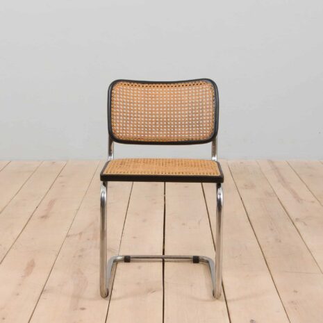 22370 Early production black Cesca chair by Marcel Breuer, Italy 1960s-2 Early production black Cesca chair by Marcel Breuer Italy s