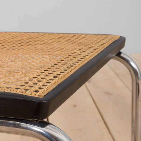 22370 Early production black Cesca chair by Marcel Breuer, Italy 1960s-9 Early production black Cesca chair by Marcel Breuer Italy s