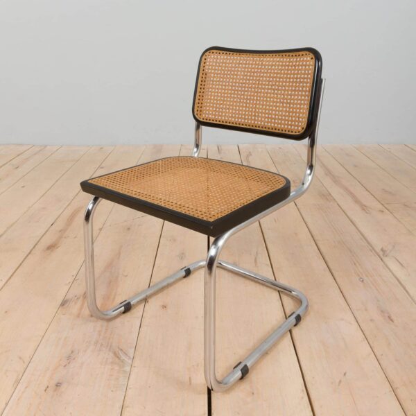 Set of  black Cesca chairs by Marcel Breuer Italy s