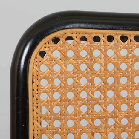 22371 Set of 3 black Cesca chairs by Marcel Breuer, Italy 1970s-12 Set of black Cesca chairs by Marcel Breuer Italy s