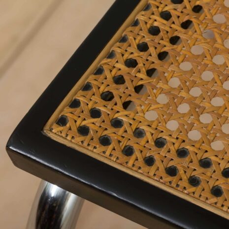 22371 Set of 3 black Cesca chairs by Marcel Breuer, Italy 1970s-13 Set of black Cesca chairs by Marcel Breuer Italy s