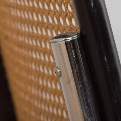 22371 Set of 3 black Cesca chairs by Marcel Breuer, Italy 1970s-15 Set of black Cesca chairs by Marcel Breuer Italy s