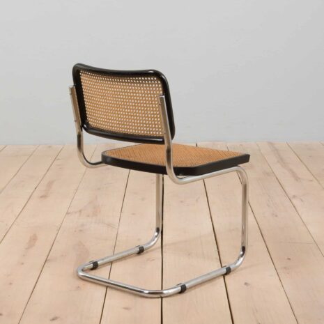 22371 Set of 3 black Cesca chairs by Marcel Breuer, Italy 1970s-6 Set of black Cesca chairs by Marcel Breuer Italy s