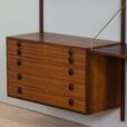 Hansen Guldborg three bay rosewood wall unit with desk