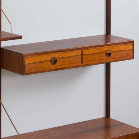 22372 Hansen_Guldborg meuble mural trois travées en palissandre avec bureau-33 Hansen Guldborg three bay rosewood wall unit with desk