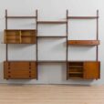 Hansen Guldborg three bay rosewood wall unit with desk