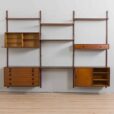 Hansen Guldborg three bay rosewood wall unit with desk