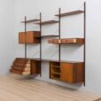 Hansen Guldborg three bay rosewood wall unit with desk