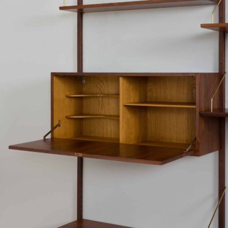 22372 Hansen_Guldborg meuble mural à trois baies en palissandre avec bureau-9 Hansen Guldborg three bay rosewood wall unit with desk