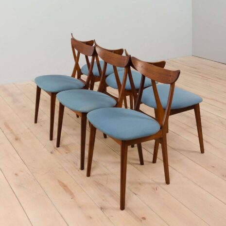 22373 Set of 6 Danish vintage rosewood dining chairs, 1960s-4 Set of Danish vintage rosewood dining chairs s