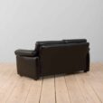 Coronado Sofa in black leather by Tobia Scarpa for C B Italia s