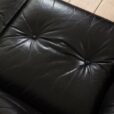 Coronado Sofa in black leather by Tobia Scarpa for C B Italia s