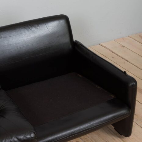 22377 Coronado Sofa in black leather by Tobia Scarpa for C_B Italia, 1960s-18 Coronado Sofa in black leather by Tobia Scarpa for C B Italia s