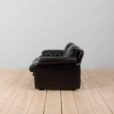 Coronado Sofa in black leather by Tobia Scarpa for C B Italia s