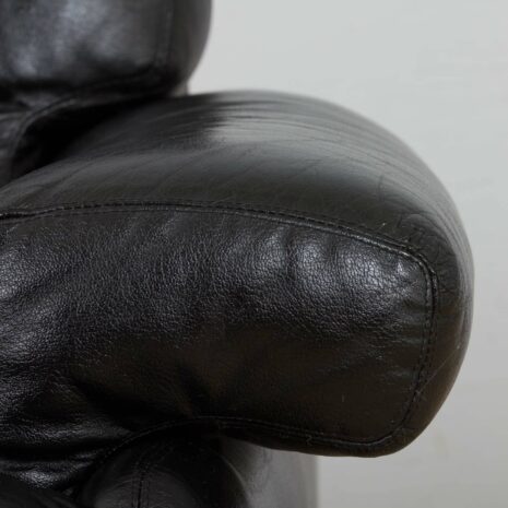 22378 Coronado Lounge Armchair in black leather by Tobia Scarpa for C_B Italia, 1960s-10 Coronado Lounge Armchair in black leather by Tobia Scarpa for C B Italia s