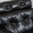 Coronado Lounge Armchair in black leather by Tobia Scarpa for C B Italia s