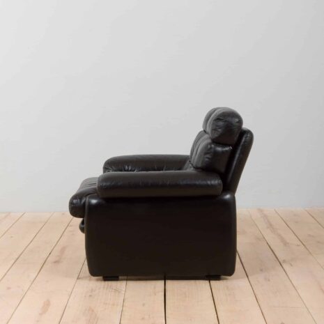 22378 Coronado Lounge Armchair in black leather by Tobia Scarpa for C_B Italia, 1960s-4 Coronado Lounge Armchair in black leather by Tobia Scarpa for C B Italia s