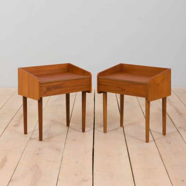 set of  bedside teak tables  scaled