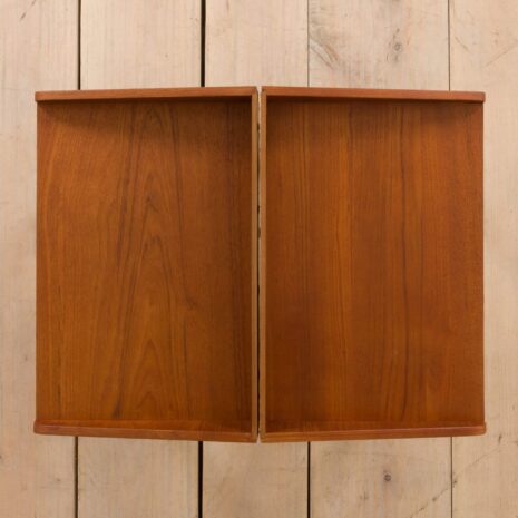 22388 set of 2 bedside teak tables-6 set of bedside teak tables