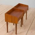 set of bedside teak tables