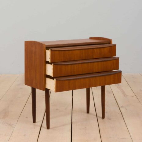 22392 small teak dresser with 3 drawers-2 small teak dresser with drawers