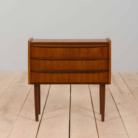 22392 small teak dresser with 3 drawers-3 small teak dresser with drawers