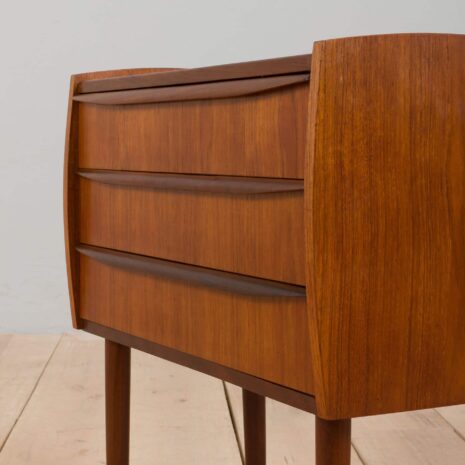 22392 small teak dresser with 3 drawers-7 small teak dresser with drawers