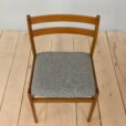Set of  reupholstered Danish dineing chairs in lacquered beechs