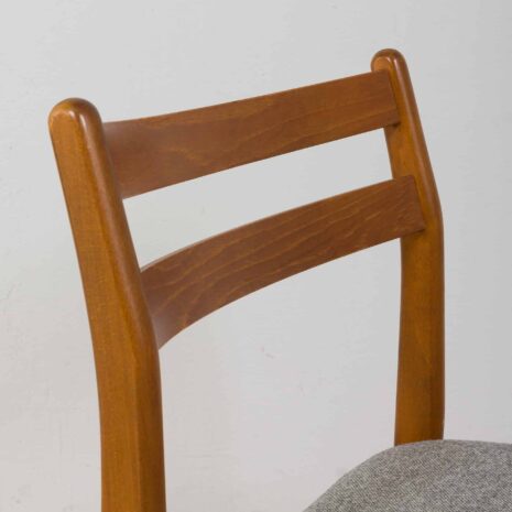 22301 Set of 4 reupholstered Danish dineing chairs in lacquered beech,1960s-9 Set of reupholstered Danish dineing chairs in lacquered beechs