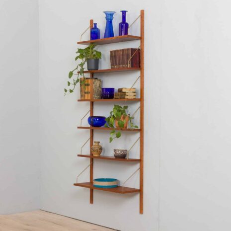 22320 one bay teak wall unit-2 meuble mural en teck à une travée