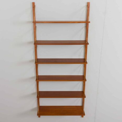 22320 one bay teak wall unit-5 meuble mural en teck à une travée