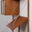 Preben Sorensen two bay teak wall unit with desk