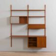 Preben Sorensen two bay teak wall unit with desk