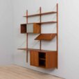 Preben Sorensen two bay teak wall unit with desk